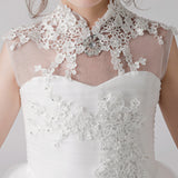 Vestido cheongsam blanco bordado con estampado floral para niña de las flores ly3188