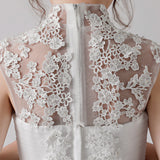 Vestido cheongsam blanco bordado con estampado floral para niña de las flores ly3188