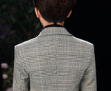 ly1151 Trajes de fiesta de 5 piezas de corte ajustado gris para niños