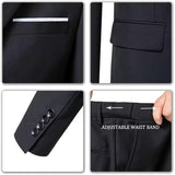 طقم بدلة رجالي مكون من 3 قطع بقصة ضيقة من ly1787، سترة سادة بزرين وبنطلون وبدلة زفاف رسمية