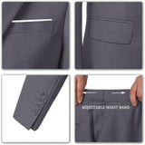 طقم بدلة رجالي مكون من 3 قطع بقصة ضيقة من ly1787، سترة سادة بزرين وبنطلون وبدلة زفاف رسمية