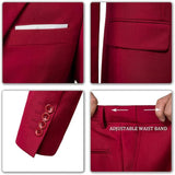 طقم بدلة رجالي مكون من 3 قطع بقصة ضيقة من ly1787، سترة سادة بزرين وبنطلون وبدلة زفاف رسمية