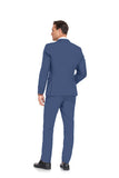 ly1195 Traje de hombre de 2 piezas de dos botones en azul vaquero, chaqueta y pantalones