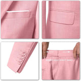 طقم بدلة رجالي مكون من 3 قطع بقصة ضيقة من ly1787، سترة سادة بزرين وبنطلون وبدلة زفاف رسمية