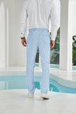 Seersucker Striped Men's Summer Pants