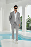 Seersucker Striped Blazer Pants 2 Piece Men's Summer Suit(upgrade version)