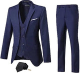 ly1702 Two Button Wedding 3 Pieces Slim Fit Men Suits (MORE COLORS+)