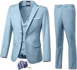 ly1703 Traje de boda de 3 piezas con dos botones y corte ajustado para hombre (MÁS COLORES +)