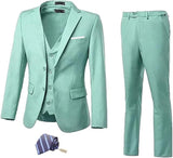 ly1703 Traje de boda de 3 piezas con dos botones y corte ajustado para hombre (MÁS COLORES +)