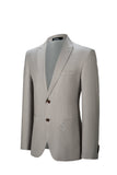 ly1057 Grey Solid Color Men's Two Button Stripe Blazer
