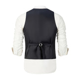 ly1650 Black Plaid Men's Vest for Party, Wedding and Business