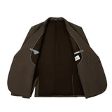 ly1106 Double Breasted Khaki Men's Two Button Blazer