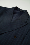 ly1102 Navy Stripe Double Breasted Men's Two Button Stripe Blazer