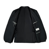 ly1059 سترة رجالية مخططة ذات زرين باللون الأزرق الداكن