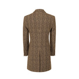 Gray Winter Tweed Double Breasted Men's Wool Coat