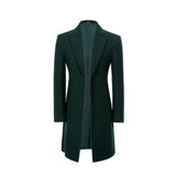 Men's Wool Coat Winter Trench Long Coat With Pockets