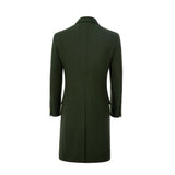 Men's Wool Coat Winter Double Breasted Long Coat