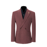 Unique Red Peak Lapel Corduroy Suit 2 Pieces Men's Suits Jacket+Pants