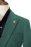 Unique Red Peak Lapel Corduroy Suit 2 Pieces Men's Suits Jacket+Pants