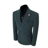 Unique Red Peak Lapel Corduroy Suit 2 Pieces Men's Suits Jacket+Pants