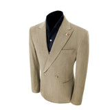 Unique Red Peak Lapel Corduroy Suit 2 Pieces Men's Suits Jacket+Pants