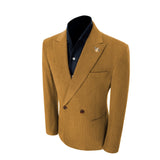 Unique Red Peak Lapel Corduroy Suit 2 Pieces Men's Suits Jacket+Pants