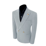 Unique Red Peak Lapel Corduroy Suit 2 Pieces Men's Suits Jacket+Pants