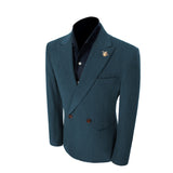 Unique Red Peak Lapel Corduroy Suit 2 Pieces Men's Suits Jacket+Pants