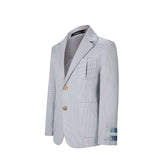 ly1056 Light Grey Daily Men's Two Button Stripe Blazer
