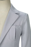 ly1056 Light Grey Daily Men's Two Button Stripe Blazer