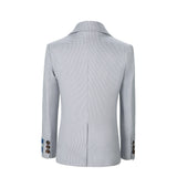 ly1162 Grey Plaid Boys Formal Blazer, School Jacket