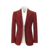 Winter Corduroy Peak Lapel 2 Pieces Men's Suits Jacket+Pants