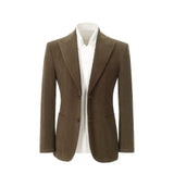 Winter Corduroy Peak Lapel 2 Pieces Men's Suits Jacket+Pants