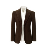 Winter Corduroy Peak Lapel 2 Pieces Men's Suits Jacket+Pants