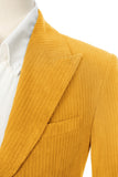Winter Corduroy Peak Lapel 2 Pieces Men's Suits Jacket+Pants
