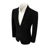 Winter Corduroy Peak Lapel 2 Pieces Men's Suits Jacket+Pants