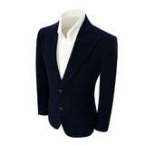Winter Corduroy Peak Lapel 2 Pieces Men's Suits Jacket+Pants