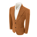 Winter Corduroy Peak Lapel 2 Pieces Men's Suits Jacket+Pants