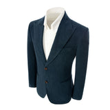 Winter Corduroy Peak Lapel 2 Pieces Men's Suits Jacket+Pants