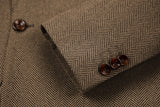 Classical Retro Herringbone 2 Pieces Mens Suits With Pockets 2783