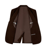 Winter Corduroy Peak Lapel 2 Pieces Men's Suits Jacket+Pants