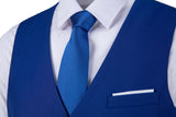 ly1664 Royal Blue Men's Suits 2 Pieces Slim Fit Casual Waistcoat Suit