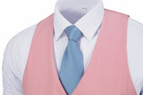Ly1482 Traje de boda de 3 piezas de dos botones en color rosa para hombre