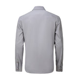 ly1500 Grey Men's Urban Stylish Casual Business Slim Fit Long Sleeve Button Up Dress Shirt