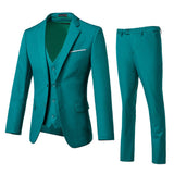 ly1693 Green Tuxedos Notch Lapel Party Banquet Formal 3 Piece Men Suits