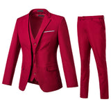 ly1703 Traje de boda de 3 piezas con dos botones y corte ajustado para hombre (MÁS COLORES +)