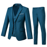 ly1703 Traje de boda de 3 piezas con dos botones y corte ajustado para hombre (MÁS COLORES +)