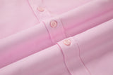 Camisa de vestir de manga larga con botones, ajustada, informal, elegante, urbana, color rosa, ly1502 para hombre