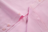 Camisa de vestir de manga larga con botones, ajustada, informal, elegante, urbana, color rosa, ly1502 para hombre
