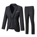 ly1703 Traje de boda de 3 piezas con dos botones y corte ajustado para hombre (MÁS COLORES +)